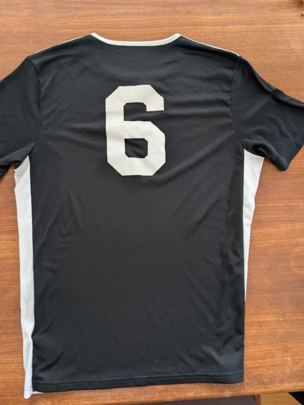 Adidas Climalite Soccer Jersey (Medium, Black, Number 6)